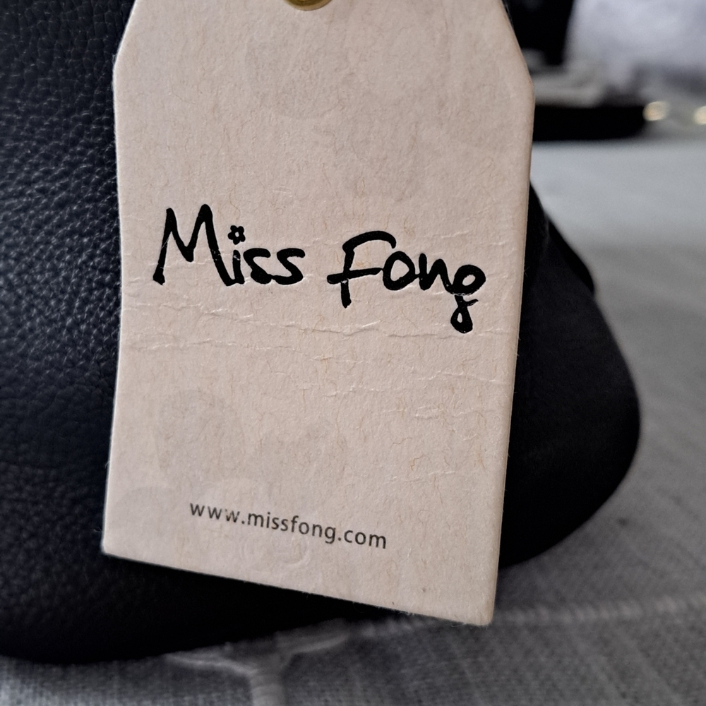 Miss Fong Stroller Organizer Black Faux Leather Cup Holder Storage Bag - Picture 5 of 5